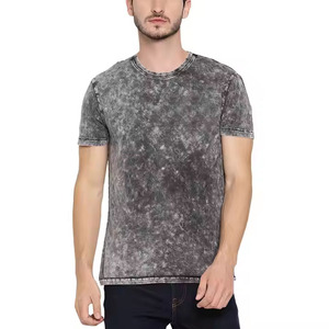 T-shirt long surdimensionné 100 % coton délavé à l'acide pour homme, style streetwear vintage, manches courtes, haute qualité, vente en gros personnalisée - Product Image 1