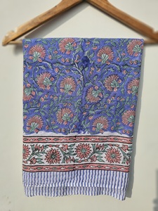 Paréo en coton imprimé à la main, motif floral, pour la plage, style bohème, pour femme, léger, écharpe d'été, vente en gros, fabricant Inde - Product Image 2