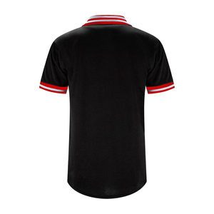 Polo à manches courtes pour homme, blanc, couleur unie, tricoté, style décontracté, coupe classique - Product Image 5
