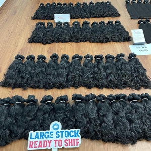 Wholesale 100% Vietnamese Remy Natural Wave Raw Machine Double Weft High Quality Super Silky No <b>Tangle</b> No Shedding Hair - Product Image 1