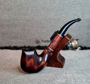 Pipa de Tabaco de Madera Natural Premium, Ecológica, Hecha a Mano, con Acabado Moderno en Laca, Regalo para Coleccionistas, por Tradebyd - Product Image 5