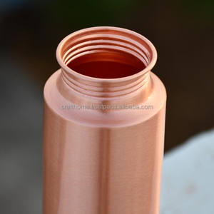 Bouteille d'eau en cuivre pur à 100 %, artisanale, écologique, portable, finition mate en cuivre, style zen asiatique personnalisé - Product Image 3