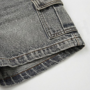 Shorts en jean tendance pour femme, taille mi-haute, super déchirés, délavés, style streetwear décontracté d'été, couleur personnalisable, mode - Product Image 6