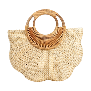Luxury Stylish New Straw Handbags Womens Straw <b>Wicker</b> Handbags Woven Ladies Handbags with <b>Wicker</b> Handle Wholesale - Product Image 1
