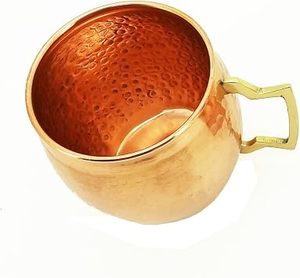 Taza Moscow Mule de Cobre Hecha a Mano, Vaso para Beber Cócteles de Cobre con Asa Suave para Bares, Cafeterías, Restaurantes y Uso Doméstico - Product Image 2