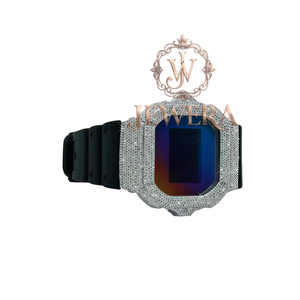 Best Selling Mossinate Luxury Rubber Diamond <b>Watch</b> Water Resistant Timepiece with Genuine Diamonds <b>for</b> Men and Women - Product Image 3