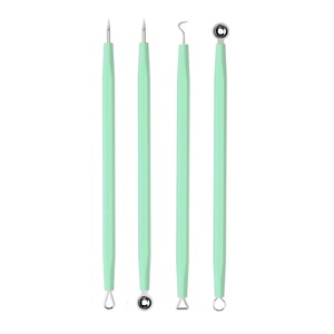 Green Stainless Steel Acne <b>Extractor</b> Tool Professional <b>Blackhead</b> and Whitehead Remover for Facial Skin Care - Product Image 1