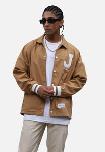 แจ็คเก็ตบอมเบอร์สำหรับฤดูใบไม้ร่วงและฤดูหนาวแบบสั่งทำพิเศษ ไซส์ใหญ่ แจ็คเก็ตเบสบอลทรงวาร์ซิตี้สำหรับกิจกรรมกลางแจ้ง ไหล่กว้าง - Product Image 3