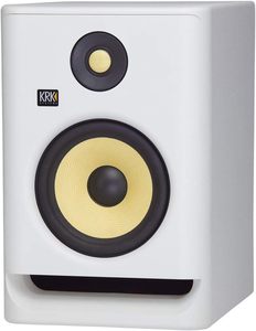 KRK <b>Rokit</b> <b>5</b> G4 Professional Bi-Amp Powered Studio Monitor <b>Speakers</b>, Pair, White - Product Image 2