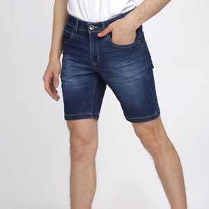 Shorts Bermuda en jean rose pour homme, taille mi-haute, avec strass, style décontracté, écologique, taille élastique, en coton - Product Image 4