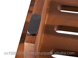 Taburete minimalista de madera de acacia de 3,5 ", totalmente ensamblado, seguro para niños pequeños, para escuela, cocina, dormitorio, hotel, apartamento, uso - Product Image 4