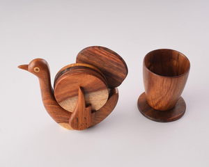 Soporte Decorativo de Caracol de Madera Hecho a Mano, Figura Rústica de Animal, Decoración de Mesa para el Hogar, Adorno de Madera Hecho a Mano - Product Image 4