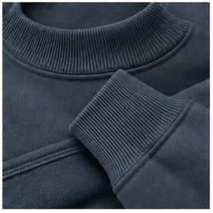 Sudadera Personalizada para Mujer, Color Gris Carbón, Cuello Alto Simulado, Hombros Caídos, Manga Larga, Modelo WSS-0001 - Product Image 6