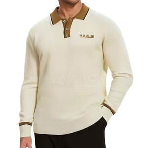 Camiseta Polo de Manga Larga para Hombre, Mezcla de Algodón de Primera Calidad, Diseño de Cuello Elegante, Perfecta para Uso Casual y Laboral - Product Image 5