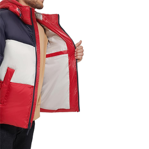 Chaqueta de lana cortavientos para hombre, estilo urbano, con capucha, cierre de cremallera, impermeable, material exterior de nailon OEM, logotipo frontal - Product Image 2