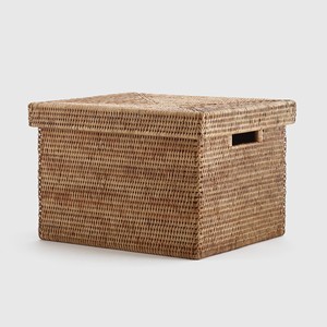 Storage <b>containers</b> for multi purposes hand-weave rattan <b>box</b> organizer lidded <b>container</b> boxes - Product Image 5