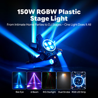 U`King 6 Bras 150W Projecteur à Tête Mobile Effet Laser Stroboscopique Lumière DMX Scène DJ Disco Fête Bars Spectacle Lumières LED à Faisceau