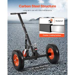 Remolque Dolly de altura ajustable de 1200 libras con bola de 18 y 22 pulgadas y 2 pulgadas, neumáticos de 15,2 pulgadas, remolque Dolly de bola doble de 2 pulgadas - Product Image 5