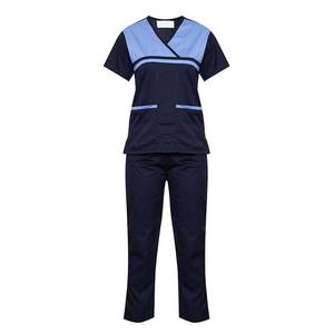 Uniformes de travail pour salon de beauté en gros à prix abordable – Blouses à manches courtes pour femmes, bleues et noires, col en V, uniformes d'infirmière, chemises d'infirmière pour femmes - Product Image 5