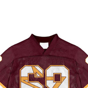 Camisetas de fútbol retro de malla de poliéster de alta calidad hechas a medida, camisetas holgadas de estilo urbano, jersey de fútbol americano. - Product Image 5