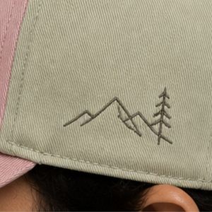 Casquette de baseball bicolore rose poudré et vert sauge, ajustable, en coton, style décontracté, streetwear, unisexe, personnalisable, OEM, vente en gros - Product Image 6