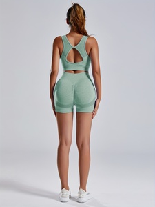 Nouvel ensemble de yoga pour femmes : soutien-gorge de sport et short taille haute – Tenue de gym, fitness et course respirante et extensible - Product Image 3