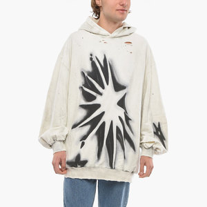 Sweat-shirts d'hiver en coton 100% à carreaux, broderie appliquée vieillie, coupe régulière, respirants, haute qualité, fabriqués au Pakistan - Product Image 3