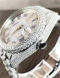 Reloj de Lujo para Hombre, con Moissanita, Cuarzo Analógico, Acero, 41MM, Resistente al Agua 3BAR, Estilo Hip Hop - Product Image 3