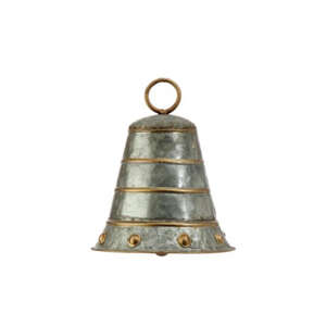 Cascabeles decorativos para jardín y hogar, adornos navideños de Metal, gran cantidad, campanas galvanizadas colgantes - Product Image 1