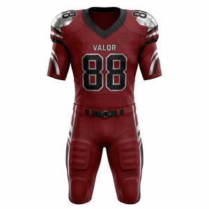 Ensemble d'uniformes de football américain personnalisés de qualité supérieure pour hommes, avec maillot en mesh respirant haute performance et pantalon rembourré - Product Image 1