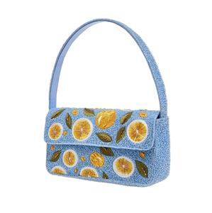 Elegante Bolso de Mano con Cuentas de Perlas y Bordado Tradicional para Mujer, Ideal para Festivales - Product Image 1