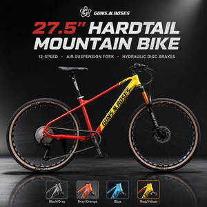 Vélo de montagne à cadre rigide de 27,5 pouces, 12 vitesses, avec fourche à suspension pneumatique, frein à disque hydraulique, cadre en alliage d'aluminium, OEM ODM - Product Image 1