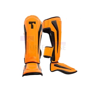 Accessoires de fitness Empire, protège-tibias en cuir légers et durables, protection professionnelle, fermeture à boucle, respirants, pour la boxe - Product Image 1