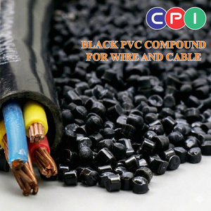 Composé PVC CACO3, fibres de qualité câble, granulés noirs pour composants électroniques automobiles, moulage par injection, extrusion - Product Image 1