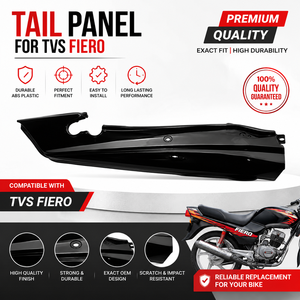 แผงท้ายรถมอเตอร์ไซค์สำหรับ TVS Fiero ฝาครอบด้านหลัง แผงตัวถัง ทำจากพลาสติก ABS ทนทาน อะไหล่ทดแทน - Product Image 3
