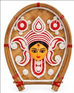 Handmade Pandal <b>Flower</b> Decorative <b>Panel</b> Durga Mata Wedding Festival Display Bamboo Frame - Product Image 4