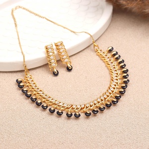 RAY FINE ORNATES <b>Ruby</b> Pink CZ Vintage IGI Certified Choker <b>Necklace</b> Set 22K Gold Plated Bridal Wedding Indian Earrings - Product Image 3