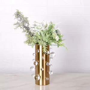 Luxury Decorative Metal Flower <b>Vase</b> Plated Metal Home Decor Accessories <b>Beautiful</b> Decorative <b>Vase</b> by Azora industries - Product Image 3
