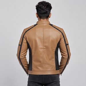 Blouson moto en similicuir avec construction robuste, coupe confortable, col montant, fermeture éclair sur le devant, résistant au vent, idéal pour la conduite. - Product Image 6
