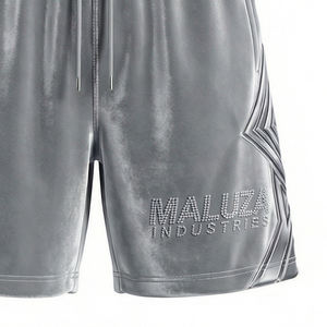 Pantalones Cortos de Diseñador para Hombre, Estilo Urbano, de Terciopelo, con Logotipo de Cristal, Moda de Verano, Estilo Americano y Europeo, Pantalones Cortos Maluza Ace Premium Fit Elite - Product Image 2