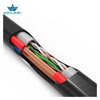 Câble Siamese CCTV AD-LINK/OEM 305M 8+2 avec 2 fils d'alimentation, 4 paires Cat5e UTP non blindées, gaine PE+PVC, bobine en bois