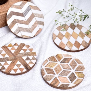 Artisanal Epoxy <b>Drink</b> <b>Coaster</b> with Luxury Design Wood Resin Inlay <b>Coasters</b> for Stylish Living Table Decoration - Product Image 5