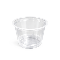 Bol en plastique PP rond transparent de 90 mm de diamètre, 8 oz, pour le stockage et le service des aliments