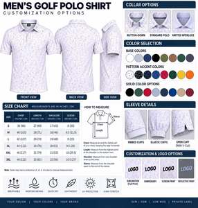 T-shirt de golf pour homme en tissu jersey mélangé poly-spandex, imprimé sur le devant par sublimation, séchage rapide, respirant, anti-humidité, taille XL - Product Image 6