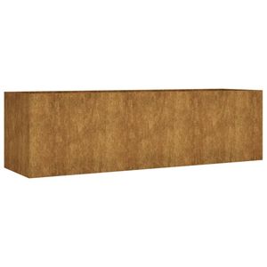 Grand lit de jardin surélevé en acier Corten rouillé avec incrustations décoratives – Fournitures de jardin de qualité supérieure - Product Image 2