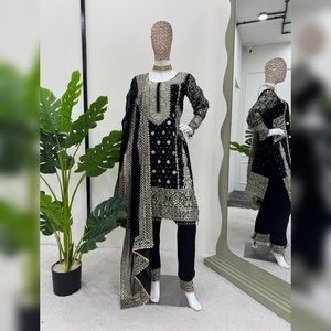 Último Diseño Moderno de Salwar Kameez con Bordado en Georgette para Mujer, Estilo Indio Pakistaní para Bodas y Fiestas, Venta al Por Mayor FATEMA FASHION - Product Image 1