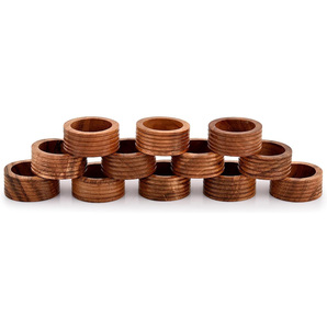 Modern <b>Solid</b> <b>Wood</b> Napkin Ring Set Eco-Friendly Durable Customizable <b>Dining</b> <b>Table</b> Accessory Handmade Luxury <b>Table</b> Napkin Ring - Product Image 3