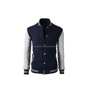 Veste de baseball vintage pour hommes, avec manches en cuir, chaîne, broderie chenille - Product Image 6