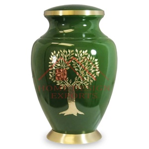 Memorials Modern Tree of Life Green <b>Large</b> Cremation <b>Urn</b> for Human Ashes / Home Cremations <b>Urns</b> / Adults Funeral <b>Urns</b> - Product Image 3