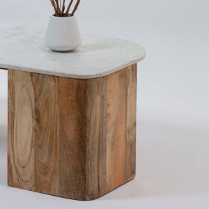 Mesa de Centro con Tapa de Mármol Vandana Zenova Sierra para Sala de Estar Moderna y Decoración Contemporánea - Product Image 5